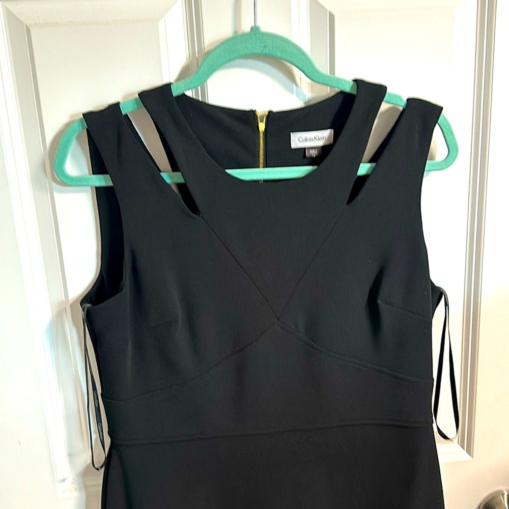 Calvin Klein Black Sleeveless Cutout Detail Dress